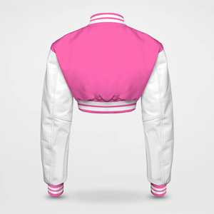 OEM Wholesale Custom Crop Varsity <b>Jackets</b> for <b>Women</b> Wool Sleeves Woolen Crop Letterman <b>Jackets</b> Cropped Baseball <b>Jackets</b> Ladies - Product Image 4