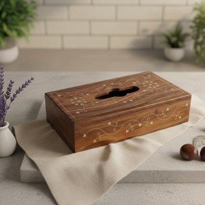 Elegant Wooden Tissue Holder for Bathroom and Bedroom - Product Image 3