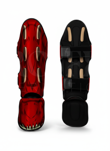 Protections de tibias de Muay Thai personnalisées avec impression sérigraphique, protection de tibias professionnelle de haute résistance pour le kickboxing et le MMA, protections de tibias pour l'entraînement - Product Image 4