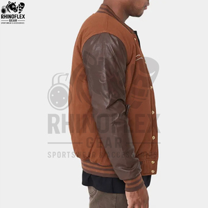 High Quality Varsity <b>Jacket</b> Men and Women Chenille Embroidery Leather Sleeves Custom Baseball Letterman Varsity <b>Jacket</b> - Product Image 3