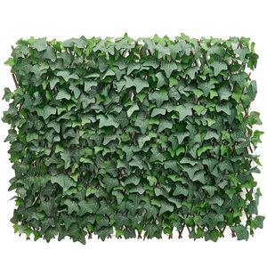 Panel de pantalla de privacidad expandible de 25 x 126 con hiedra artificial realista y 50 bridas, muro de plantas artificiales expandible - Product Image 1