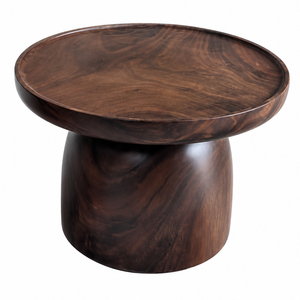 Suar Wood <b>Coffee</b> <b>Table</b> Modern Premium <b>Walnut</b> Finish Solid Non-Foldable Living Room Furniture Home Furniture Wholesale - Product Image 1