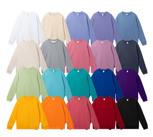 Sudadera de Cuello Redondo Color Crema para Mujer, 100% Algodón Tejido, Color Sólido, Corte Regular, para Otoño - Product Image 2