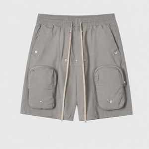 Custom Men's Utility Cargo <b>Shorts</b> 100% Cotton Mid Waist Drawstring Large Pocket Anti-Wrinkle OEM Casual Comfortable - Product Image 3