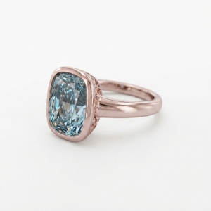 14k Rose <b>Gold</b> <b>Cocktail</b> <b>Ring</b> with Oval Cut Diamond Prong Setting IGI Certified Luxury Unisex Engagement Jewelry - Product Image 4