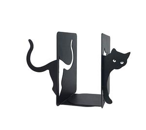 Sujetalibros de diseño tradicional en hierro negro con revestimiento, de estilo clásico para la organización de la sala de estudio y la biblioteca del hogar. - Product Image 1