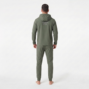 <b>Men's</b> Nylon <b>Polyester</b> Tracksuit Set Full Zip Hoodie Hooded Jacket <b>Jogger</b> Pants Solid Color Two Piece Set For <b>Men</b> - Product Image 3