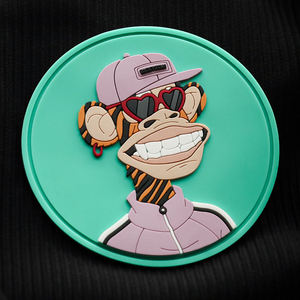 Patch en silicone rond à faible MOQ, style personnalisé, badge en PVC pour ceinture, accessoires de couture pour vêtements, fabricant en gros - Product Image 5