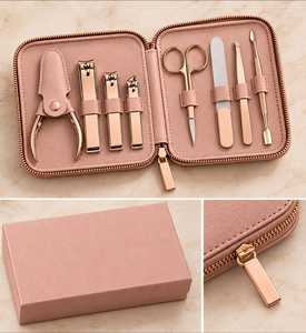 <b>Professional</b> 8-Piece Manicure <b>Kit</b> Stainless Steel <b>Nail</b> Scissor Clipper File Pusher Portable Classic Style Bag Packaging - Product Image 2