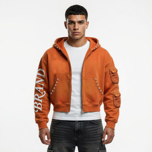 Sudadera con Capucha Personalizada Premium con Serigrafía de Piedras de Imitación, Material de Alta Calidad, Estilo Urbano, Look Moderno, Unisex - Product Image 4
