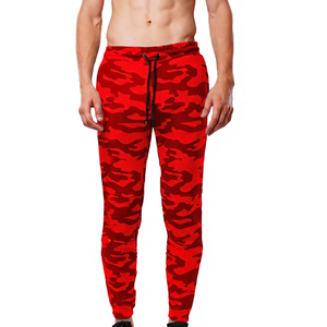 Men's Camouflage Print Sweatpants Elastic Waist Drawstring Casual Breathable Midweight Cotton <b>Spandex</b> <b>Pants</b> - Product Image 2