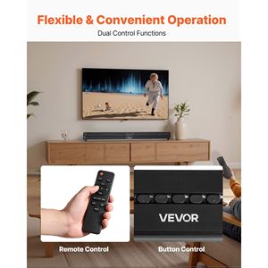 Barra de Sonido Inteligente de 2.0 Canales y 32 Pulgadas, Compacta, con Bluetooth, AUX, para Proyectores, Altavoces, Sistema de Sonido Envolvente de 80W, Fácil Configuración, Control Remoto - Product Image 5