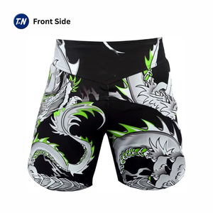 Ensemble de shorts MMA confortables de haute qualité UPF50 en polyester imprimé par transfert thermique, conception ergonomique Dragon - Product Image 3