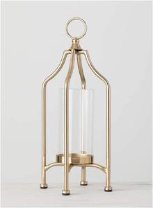 Candelabro de Metal Dorado de Lujo, Portavelas de Cristal, Candelabro de Pilar, Centro de Mesa Nórdico para Bodas, Adorno para el Hogar - Product Image 2