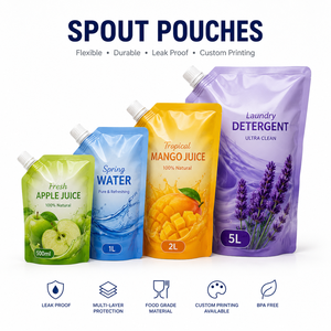 PROLINE Super Hot Sale Custom Gravure Printed Moisture Proof Laminated Aluminum PET/PA/PE Plastic Bottom Spout Stand Pouch for - Product Image 5