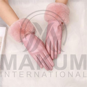 Gants de mode en cuir de qualité supérieure pour femmes, gants d'hiver confortables, coupe-vent et imperméables, compatibles avec les écrans tactiles - Product Image 2