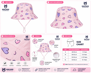 Sombrero de Pescador con Estampado de Dibujos Animados para Niñas, Protección Solar para Deportes de Verano, Viajes y Actividades al Aire Libre, Venta al Por Mayor - Product Image 3