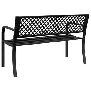 Banco de jardín duradero de acero negro de 47 pulgadas, colección de bancos para patio - Product Image 6