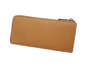 Castello Genuine Cowhide Soft Leather Long L-Zipper <b>Wallet</b> Unisex Embossed Logo Polyester Lining 100% QC Inspected Interior Zip - Product Image 3