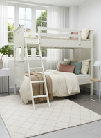 Lit superposé en bois massif empilable, écologique et moderne, taille double, avec échelle, style scandinave, pour chambre d'enfant