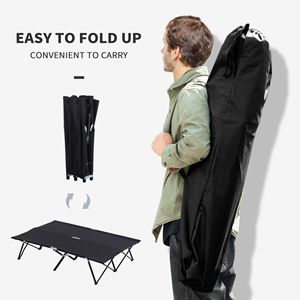 Lettino da campeggio pieghevole per 2 persone, per adulti, extra largo da 50 pollici, portatile, per esterni, con borsa per il trasporto, design rialzato - Product Image 5