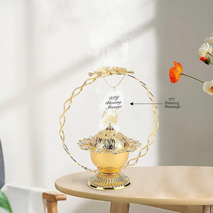 High End Decorative Metal <b>Incense</b> <b>Burner</b> for Religious Use Eco-friendly & Durable Luxury Home Hotel & Hospitality Interiors - Product Image 5