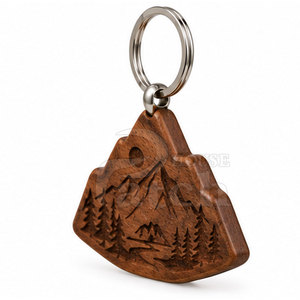 Wholesale Wooden Keychain Custom Wood Key Ring Natural Design For <b>Gifts</b> Events <b>Bags</b> Backpacks And Promotional Accessories - Product Image 2