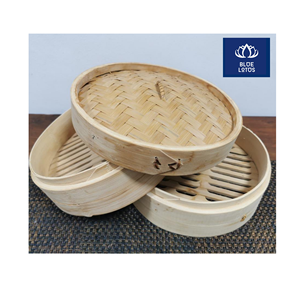 Le favori des clients : Cuiseur vapeur en bambou écologique, pur bois, ustensile de cuisine, idéal pour la cuisson à la vapeur des raviolis et du riz, directement du fabricant. - Product Image 1