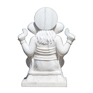 Sculpture artisanale écologique en marbre du dieu Ganesha pour la décoration intérieure (vente en gros) - Product Image 2