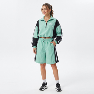 Conjunto de Chaqueta Cortavientos con Cuello Camisero y Pantalones Cortos Holgados para Mujer, Ligero, de Nailon, Impermeable - Product Image 1