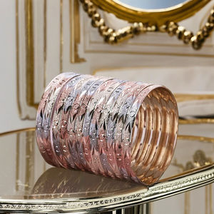 ขายส่งกำไลทอง3โทน, กำไลแฟชั่น, กำไลชุบ3โทนที่ทันสมัย, กำไลหลายสี, กำไลข้อมือทองเหลืองสามสี - Product Image 2