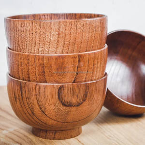 Cuencos de madera de acacia hechos a mano Juego de cuencos de madera de alta calidad para fiestas - Product Image 1