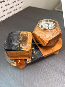 Brûleur d'encens Bakhoor en bois et résine époxy 100% naturelle, fait main en Inde, écologique, pour la maison et l'hôtel, diffuseur d'aromathérapie, rangement - Product Image 6