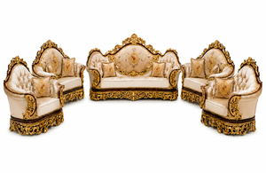 Juego de Sofás de Madera Personalizado de Estilo Versalles de Lujo para Sala de Estar DST EXPORTS - Product Image 5