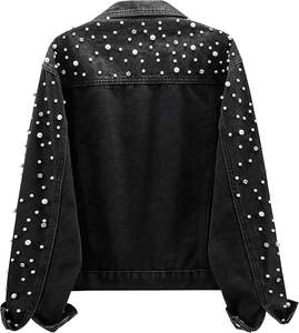 Women's Pearls Denim <b>Jacket</b> - Product Image 2