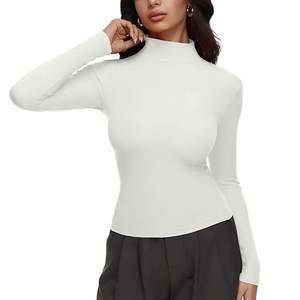 Camisetas de Manga Larga para Mujer al por Mayor con Logotipo Personalizado, Estilo Casual, Nueva Colección, Camisetas de Algodón Extra Grandes de Manga Larga Personalizadas - Product Image 6