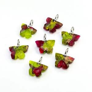 Colgante de Mariposa de Turquesa Verde Mohave AAA con Rubí, Plata 925, Tallado a Mano, para Fabricación de Joyas, Colgante de Turquesa AAA - Product Image 3