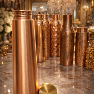 Tapa de Cobre Martillado para Botella de Agua, Diseño Vintage, Portátil, para Yoga, Fitness, Hidratación y Detox, Uso en el Hogar y la Oficina - Product Image 2