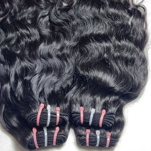 ผมแท้คุณภาพสูงสีดำธรรมชาติ 32 นิ้ว จากวัด  100% แบบลอนบอดี้เวฟ สำหรับถักเปีย  ผมอินเดีย TRP Hair Export - Product Image 1