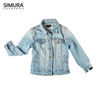 Veste en jean pour homme, style Letterman, nouvelle collection, fabrication durable au Bangladesh, OEM, décontractée, teinte en pièce, respirante, coupe-vent, séchage rapide