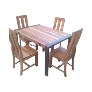 Mesa de comedor de madera Sheesham con 6 sillas Juego de comedor de 6 plazas Muebles de comedor de madera - Product Image 1