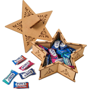 Plateau de service carré en plastique au design traditionnel avec couvercle pour noix, bonbons et fruits secs, boîte à collation moderne pour les fêtes - Product Image 5