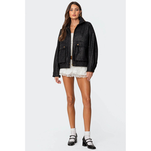 Nueva Edición Chaqueta de Cuero para Mujer, Colección de Invierno de Alta Calidad, Bordada, Impermeable y Resistente al Viento - Product Image 4