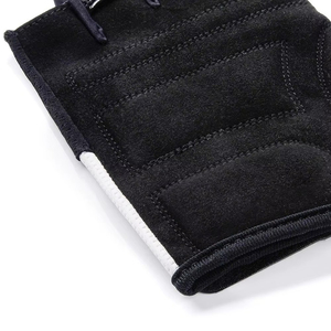 Gants de cyclisme noirs à demi-doigts, paume rembourrée en néoprène, coutures renforcées, respirants, confortables, pour l'entraînement, unisexe - Product Image 4