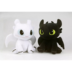 Peluche Toothless & Light Fury 25 cm assis avec étiquette - Comment dresser votre dragon 3 - Product Image 2