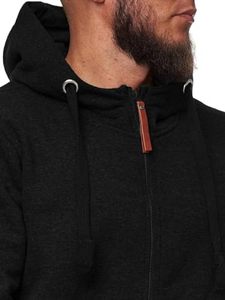 Men Tracksuit Black Half-<b>Zip</b> Stand Collar Solid Color Side Pockets Polyester Casual Wear Autumn Style Full Sleeve Regular Fit - Product Image 2