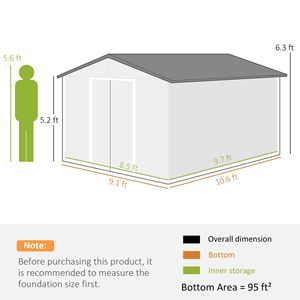Capanno da Giardino Moderno per Esterni, Grande Casetta Porta Attrezzi Industriale in PVC Ecologico e Acciaio Zincato Impermeabile, Ideale per Riporre Biciclette - Product Image 3