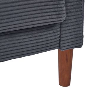 Divano Moderno a Due Posti in Velluto a Coste 2140 per Soggiorno, Camera da Letto e Ufficio in Spazi Ristretti Grigio (2140GY) - Product Image 2