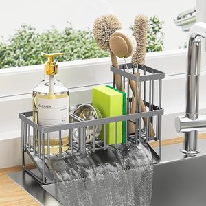 Organizzatore per Lavello con Portaspazzole e Portasponge in Acciaio Inox 304 Antiruggine, Soluzione di Stoccaggio per Dispenser di Sapone da Cucina - Product Image 6