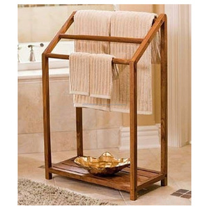 teak <b>wood</b> towel <b>rack</b> for <b>bath</b> room area made in indonesian furniture solid <b>wood</b> - Product Image 1